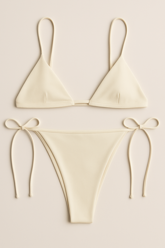 Elara Minimal Bikini in Creme